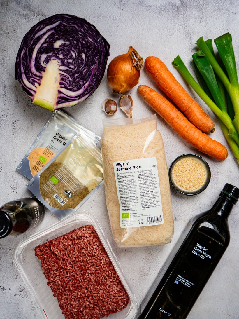 Marhahús teriyaki rizzsel