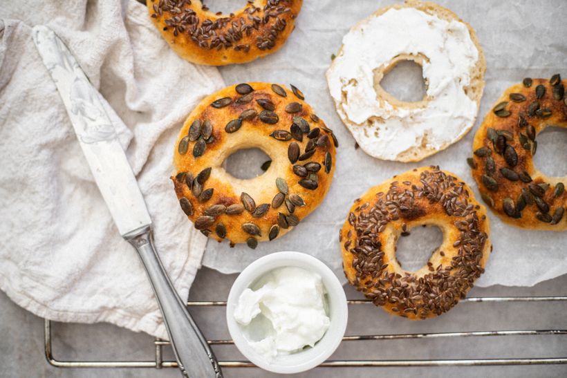 Hausgemachter Joghurt-Bagel