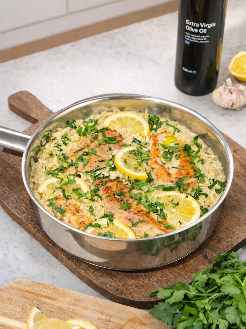 Cremiges Lemon Chicken Orzo