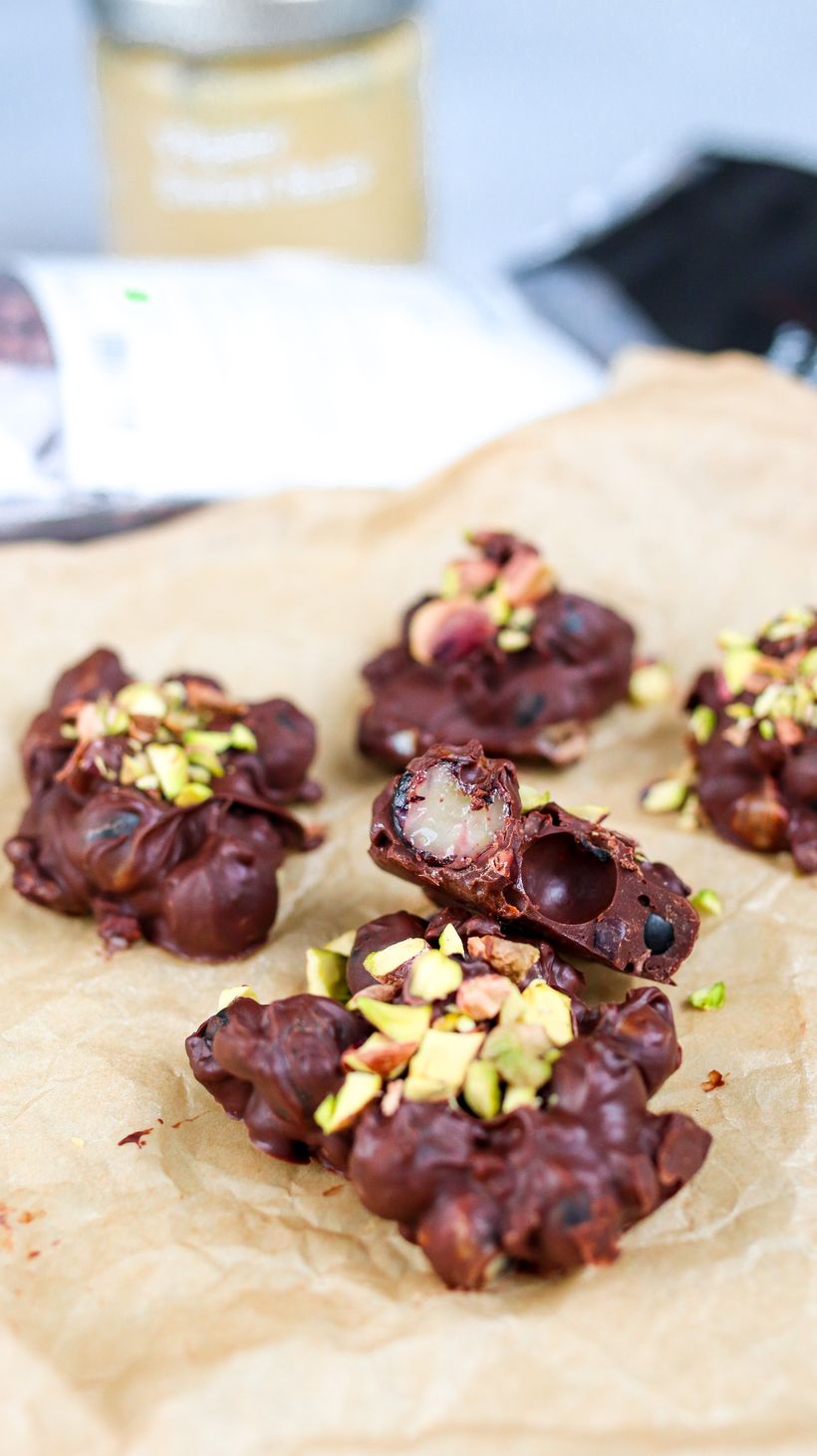 Frozen blueberry bites - ledové borůvky v čokoládě