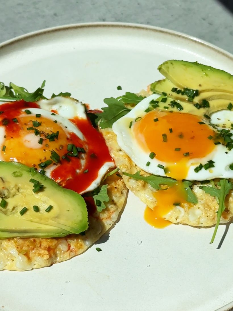 Tacos z cottage sýru s avokádem a vejci