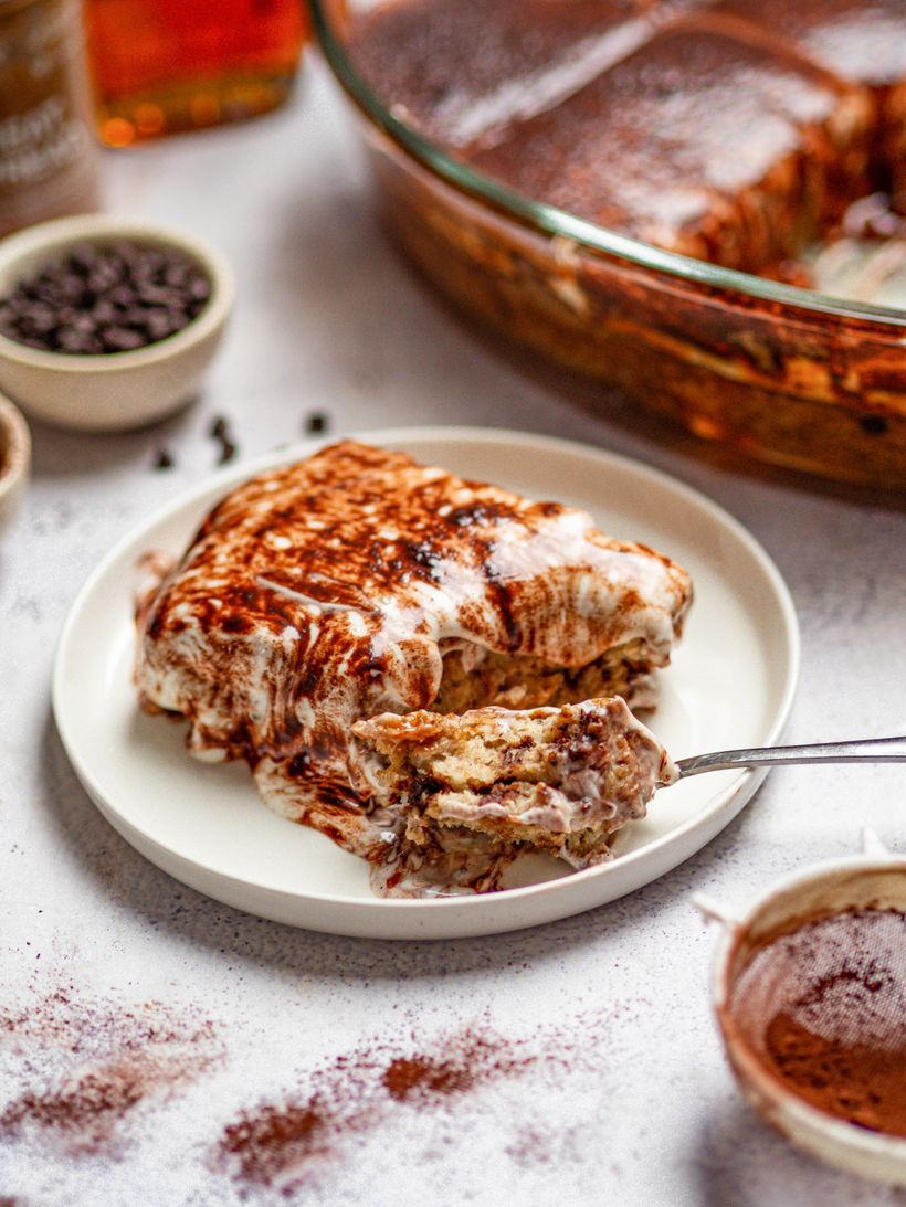 Banoffee pečená ovesná kaše