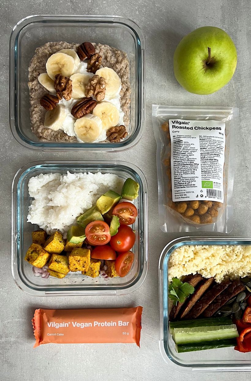 Vegetariánske jedlo do krabičky na celý deň