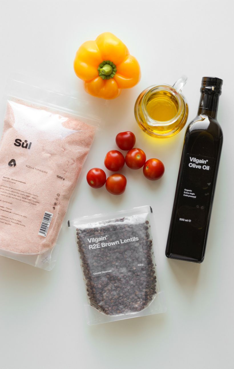 Pečený losos so šošovicovým šalátom