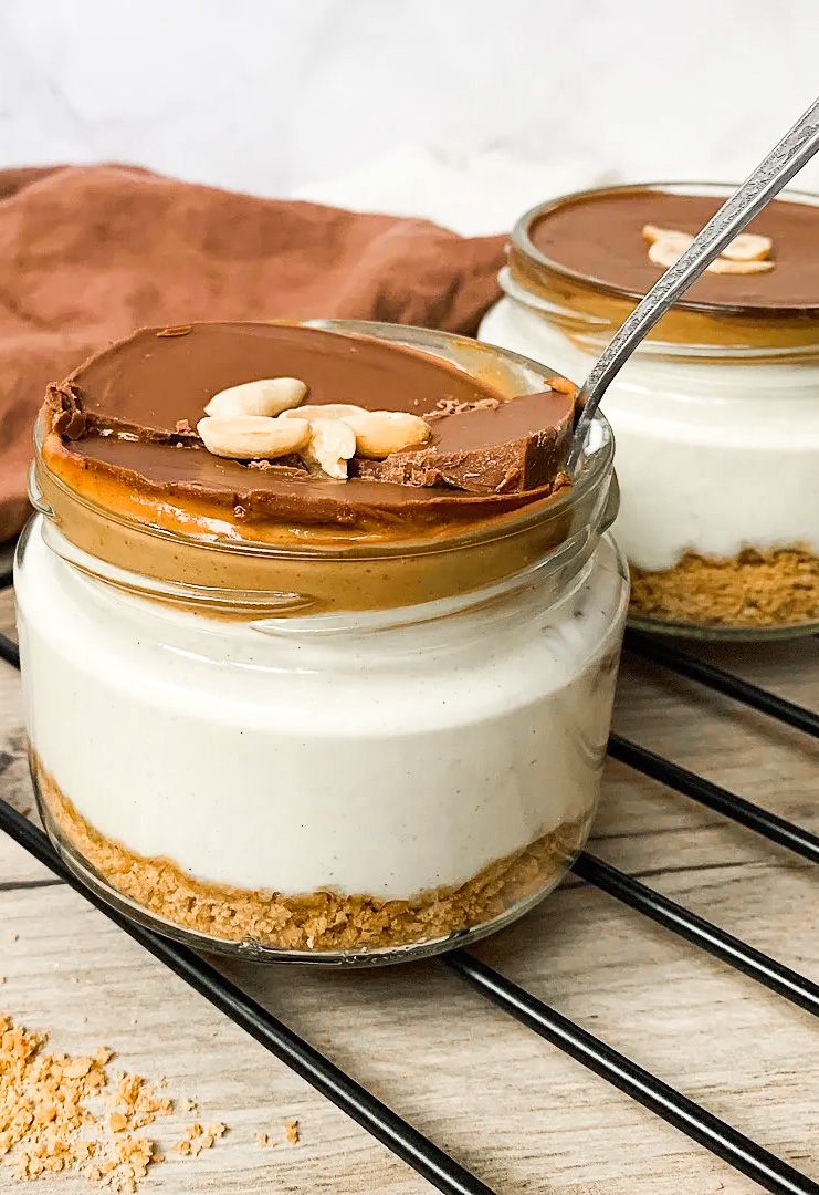 Fit arašídový cheesecake do skleničky