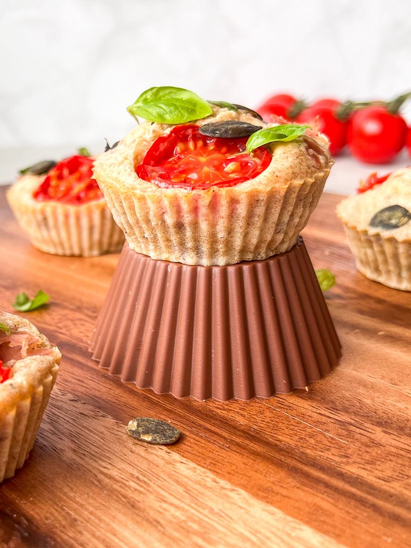 Slané muffiny se šunkou