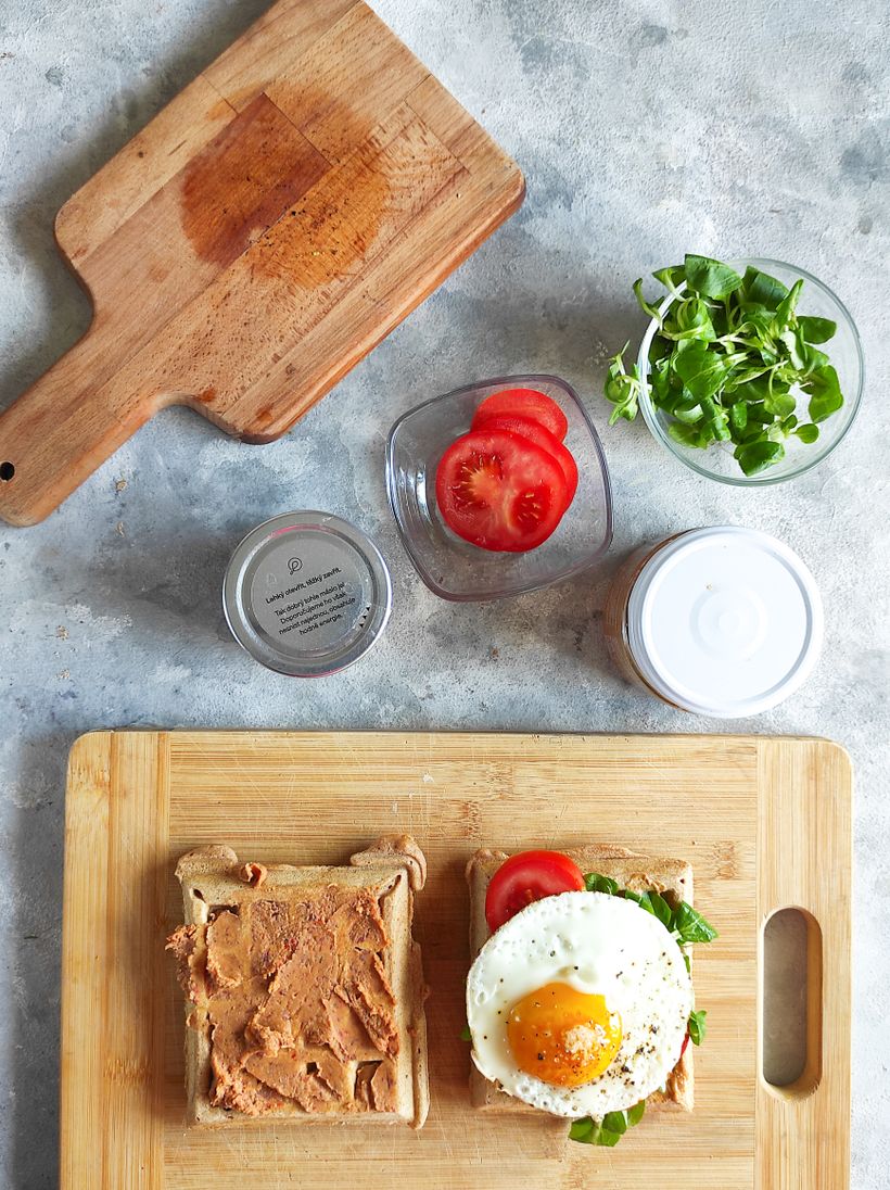 Slaný vafľový sendvič