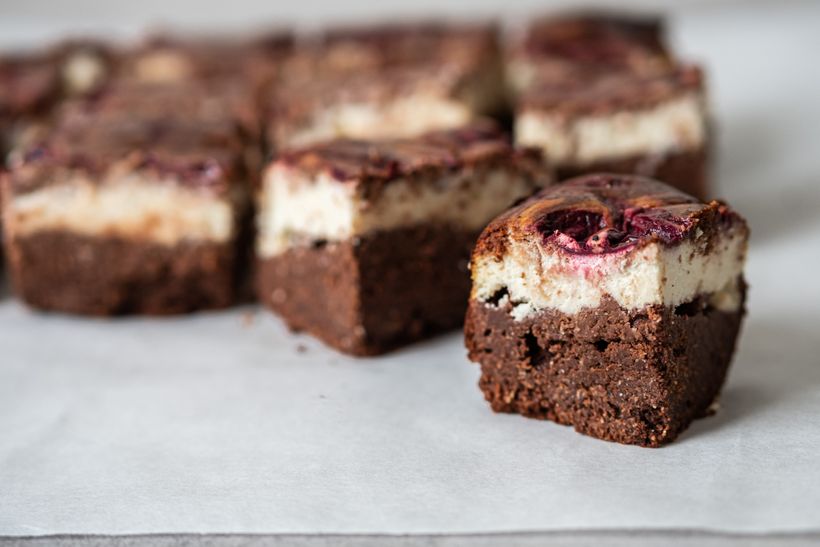 Schoko-Käsekuchen-Brownies mit Quark