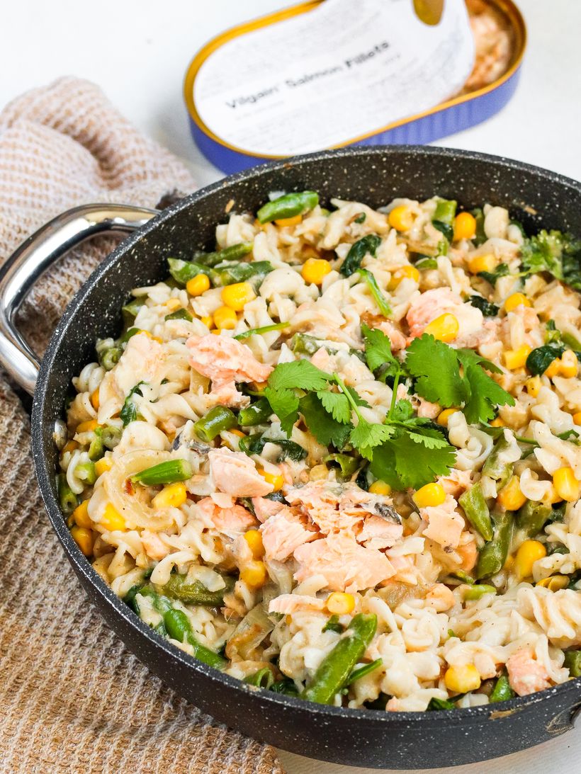 Krémové cestoviny s lososom