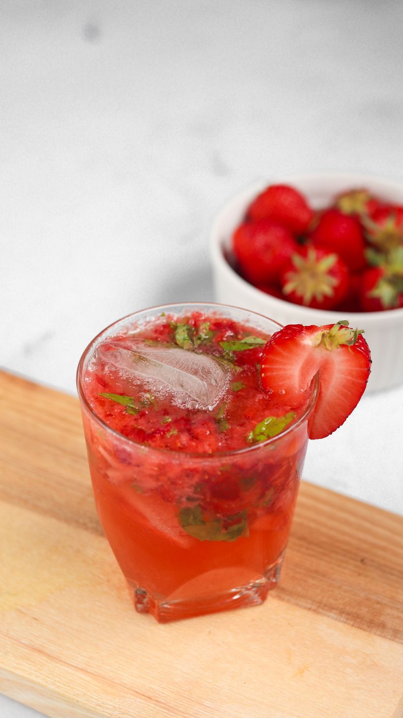 Jahodové mojito bez alkoholu