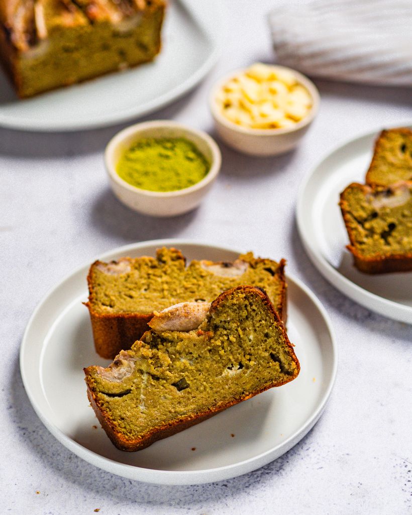 Matcha banana bread