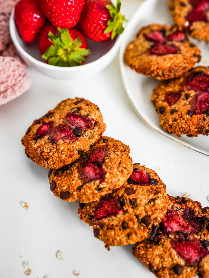 Ovesné cookies s jahodami