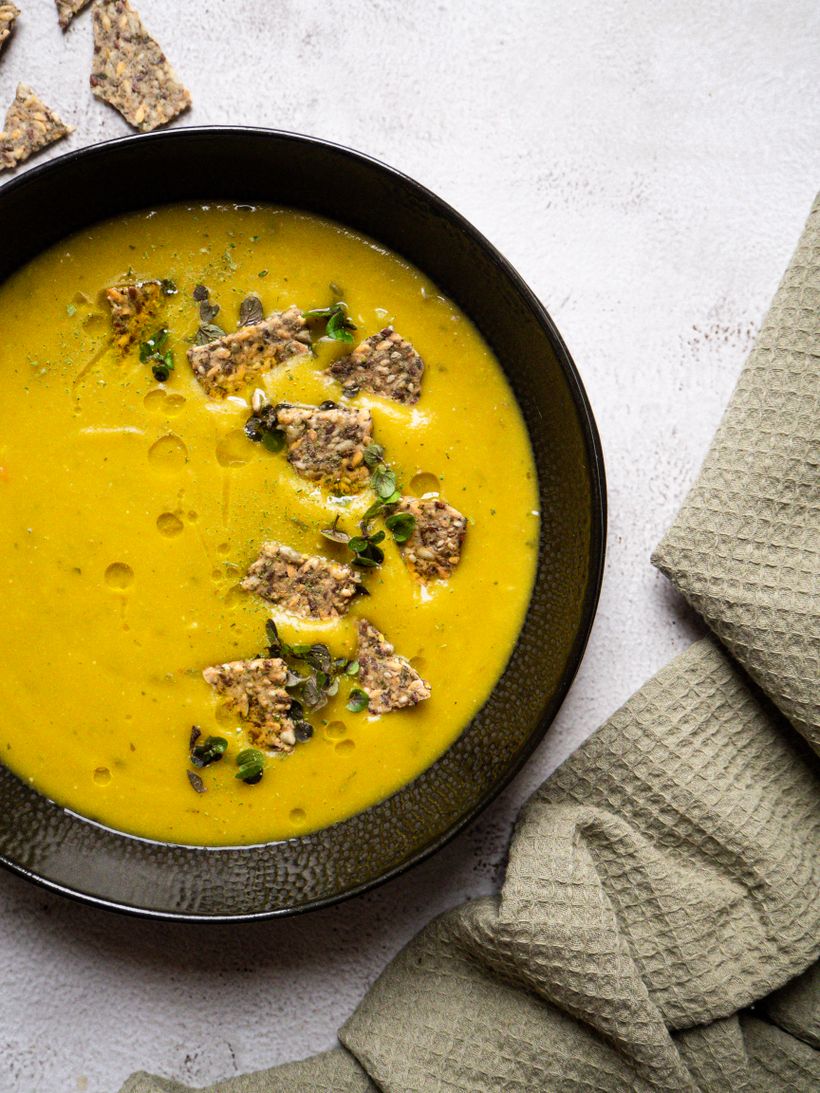 Krémová hrachová polévka ze zeleného hrášku