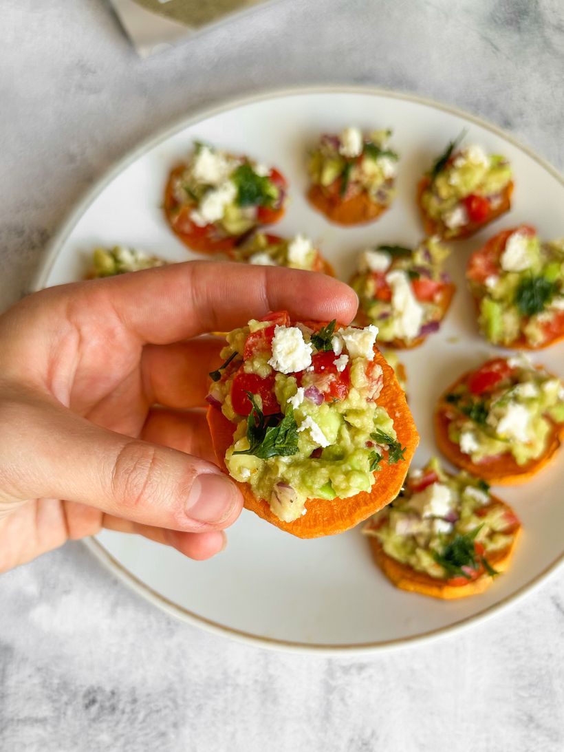 Sweet Potato Bites with Guacamole