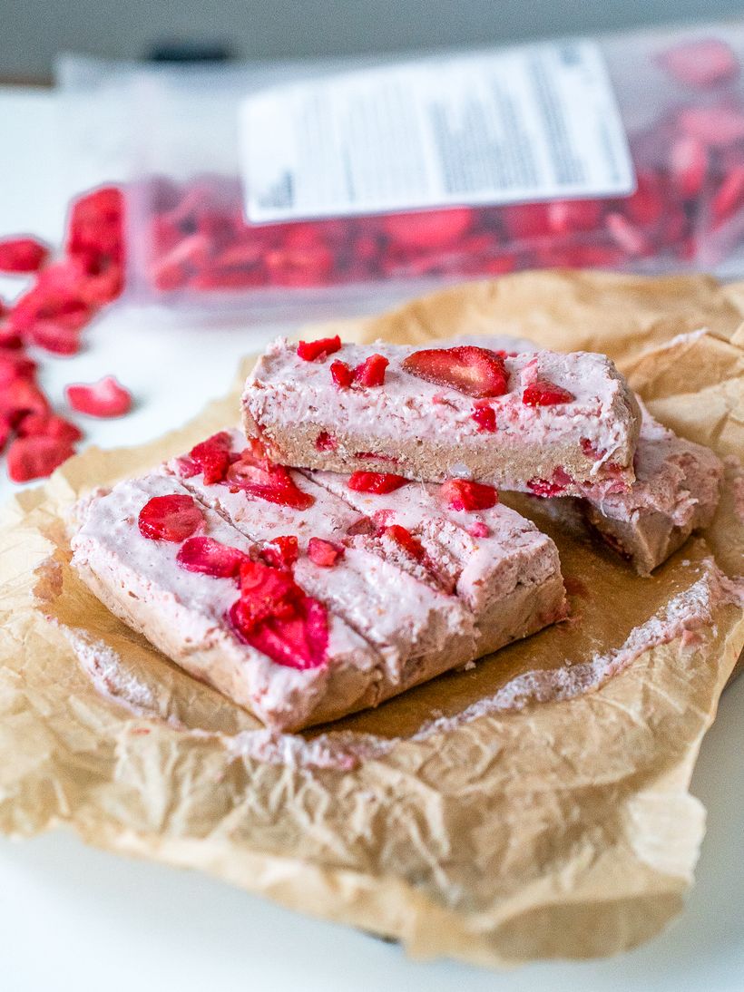 Jahodovo-vanilkové protein bars