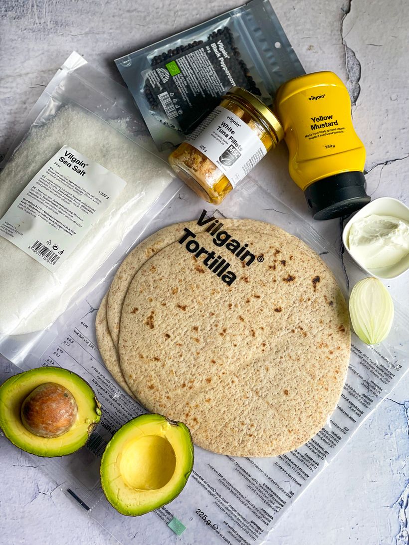 Tuniakové burrito s avokádom