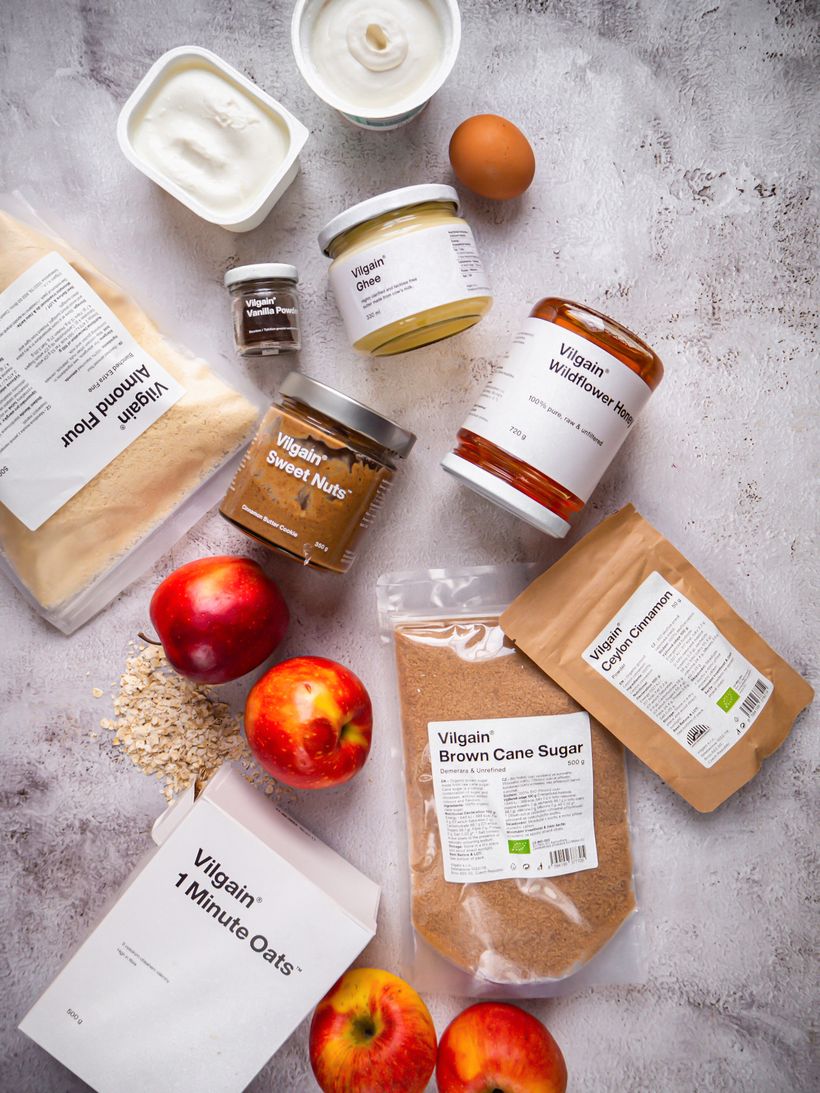 Jablkový cheesecake na plech