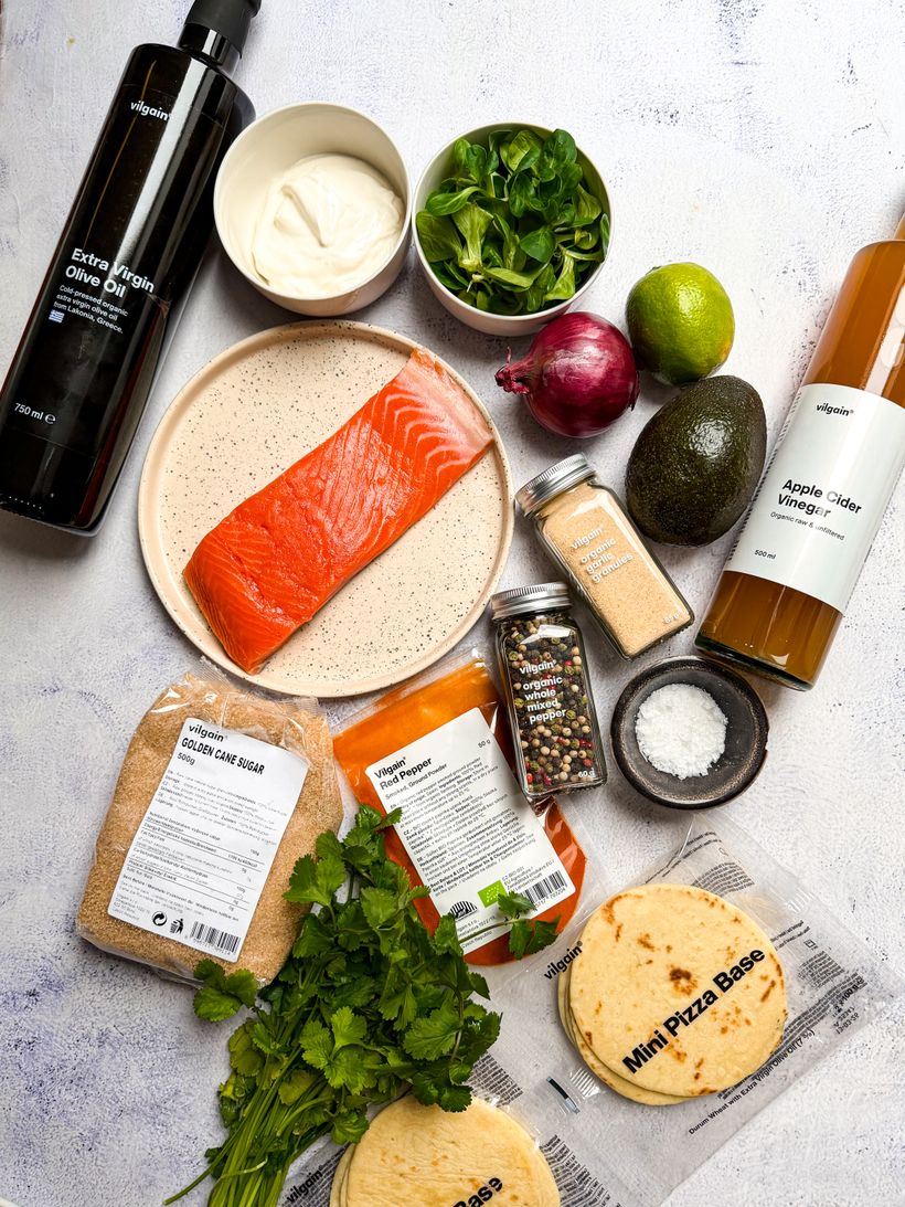 Tacos s pečeným lososem