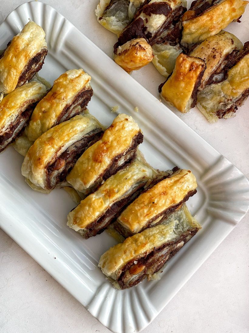 Ořechový pletenec z listového těsta