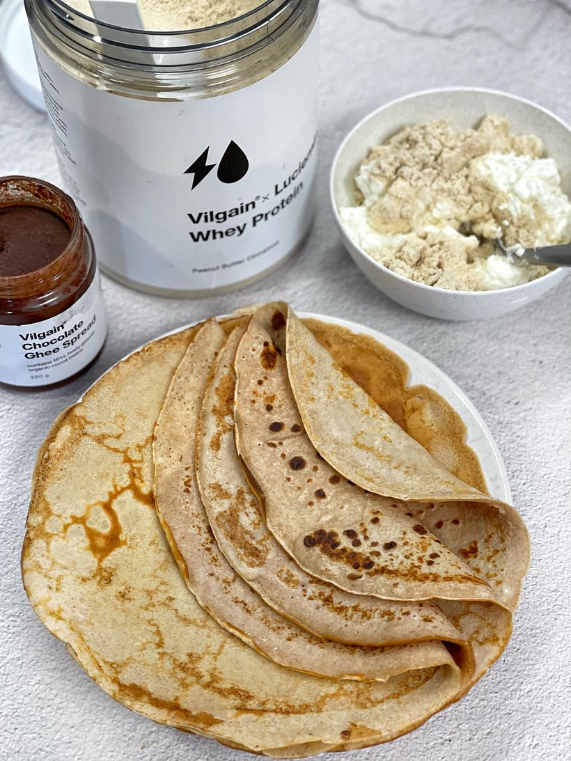 Proteínové palacinky s čokoládovým ghee