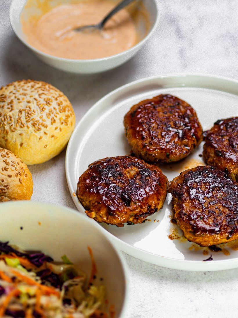 Asian Chicken Burger with Slaw