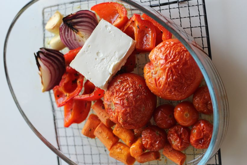 Polievka z pečenej zeleniny