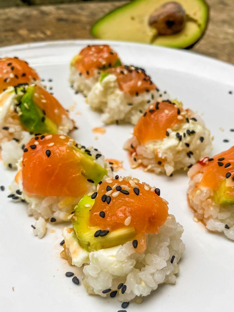 Egg Carton Sushi Bites