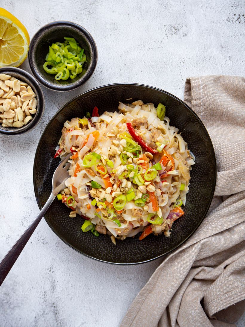 Pad Thai mit Hähnchenfleisch