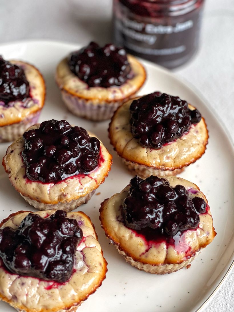 Čučoriedkové mini cheesecakes bez laktózy