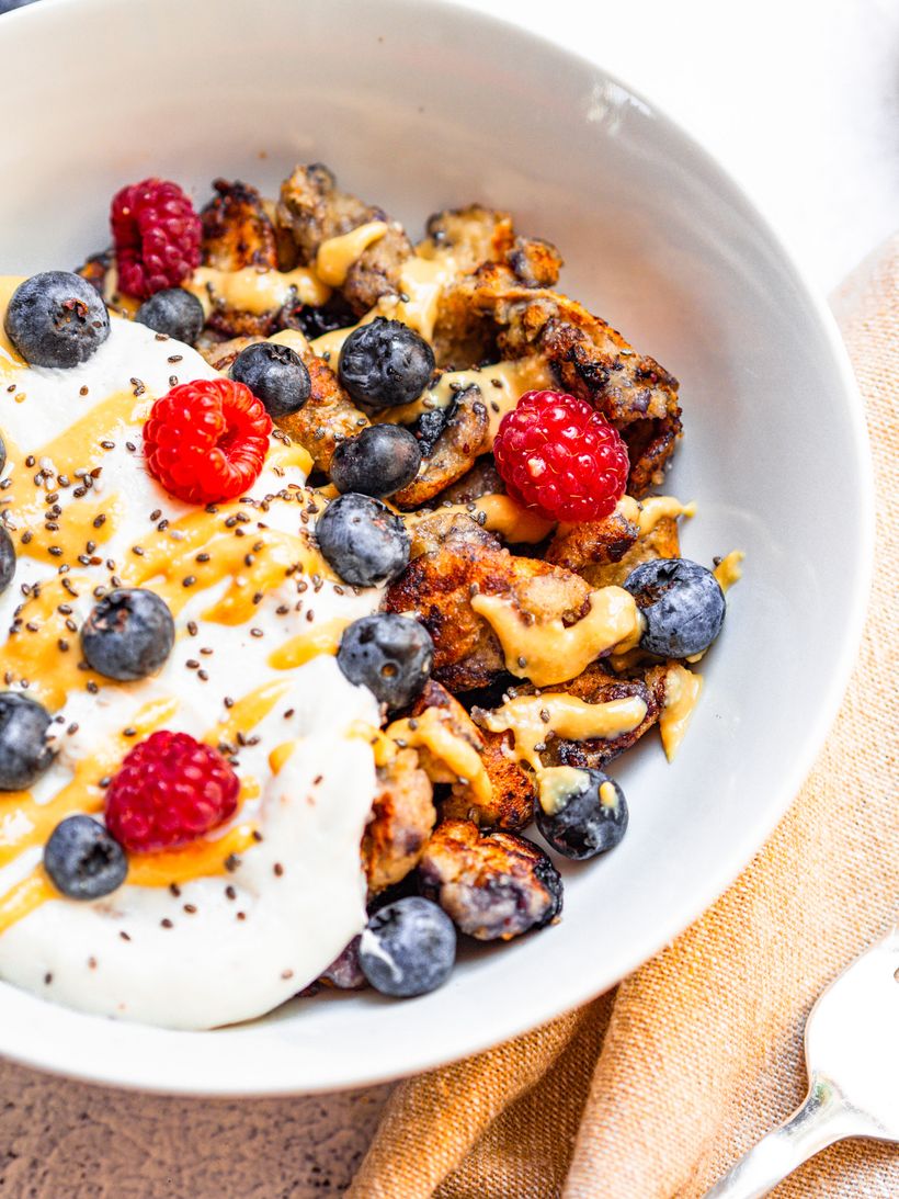 Scrambled Pancake with Fruit