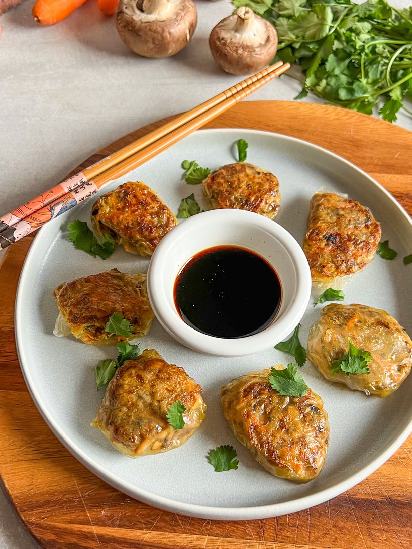 Japonské rýžové knedlíčky s krůtím masem