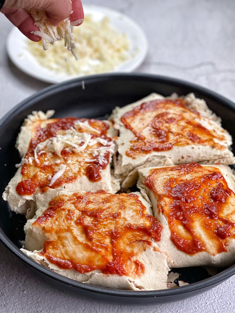 Pečený plnený wrap s kuracim mäsom