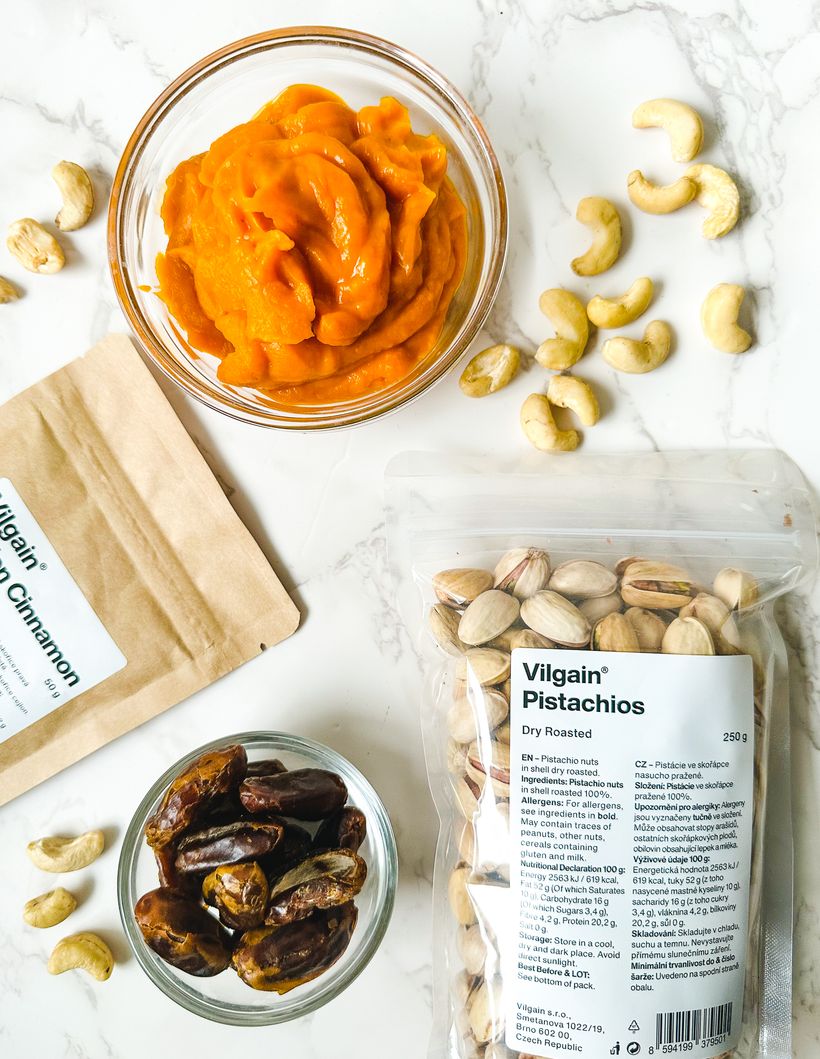 Pistáciové energy balls z dýňového pyré