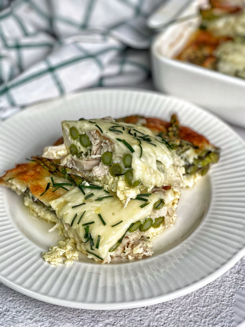 Zapečený chřest s krůtím masem