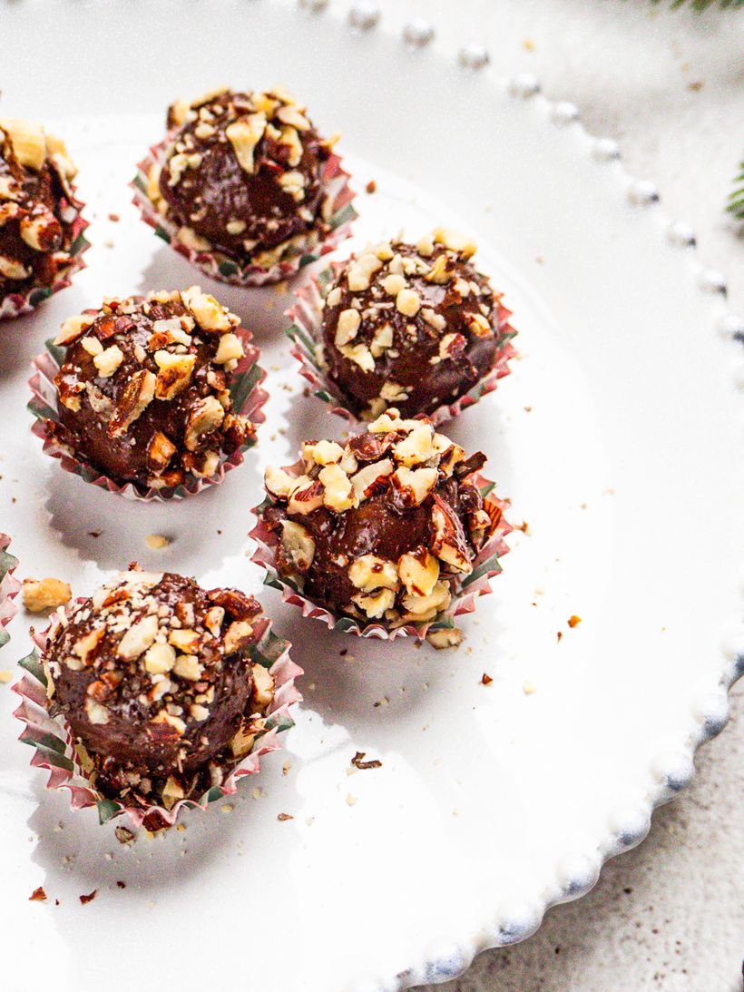 Haselnuss-Truffes in Schokolade