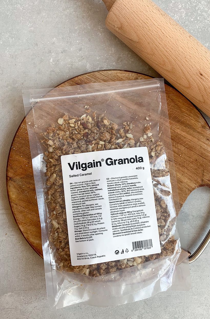 Tartaletky z granoly s příchutí slaný karamel