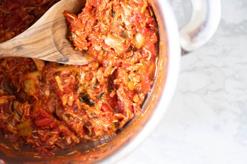 Sendvič s trhaným kuřecím masem