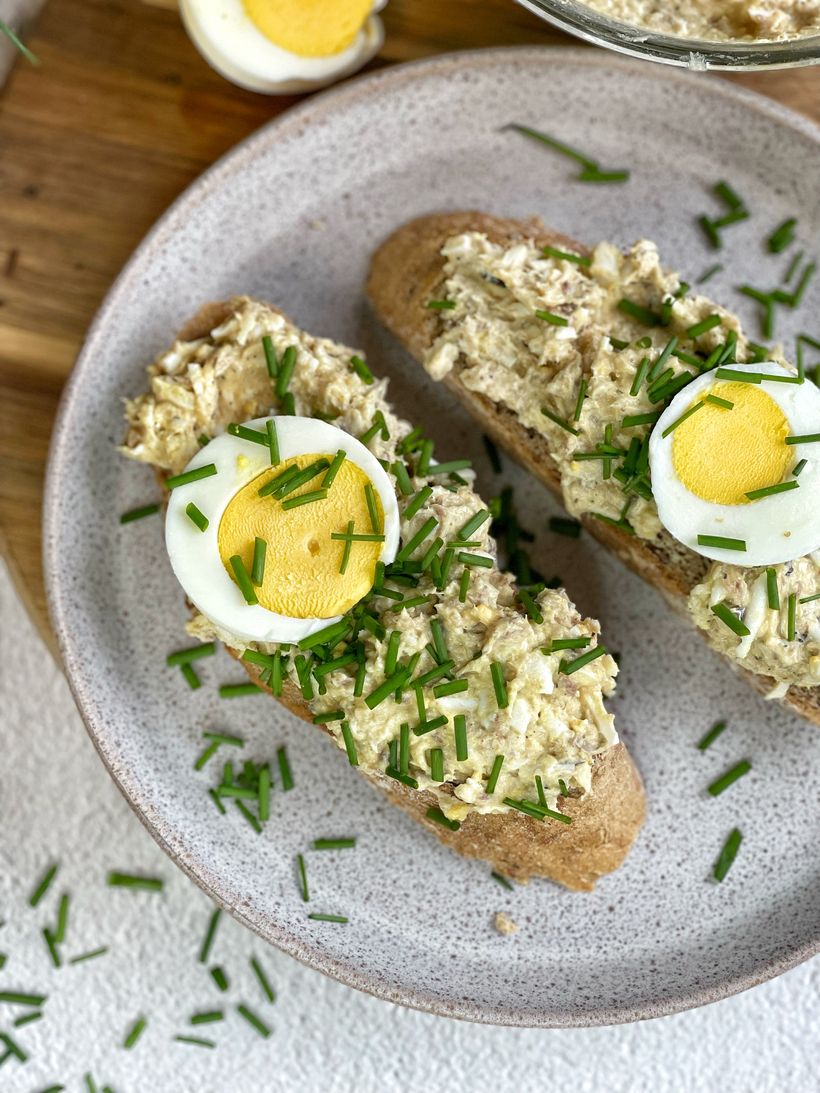 Sardinková nátierka s vajcom, bez masla