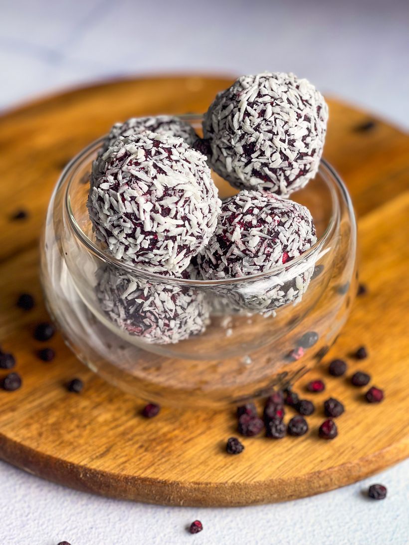 Čučoriedkové energy balls