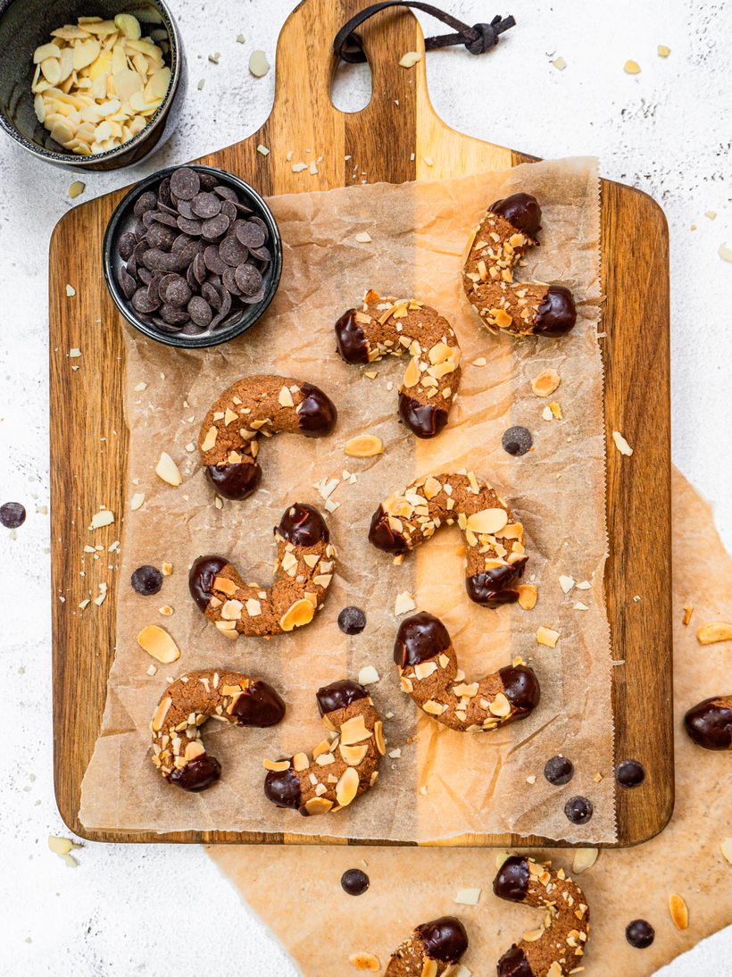 Mandľové rožteky s čokoládou