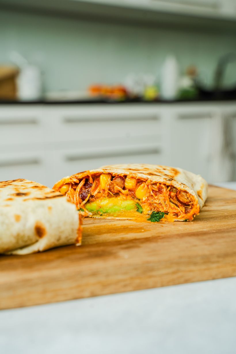 Mexican Piadina Wrap with Chicken & Avocado