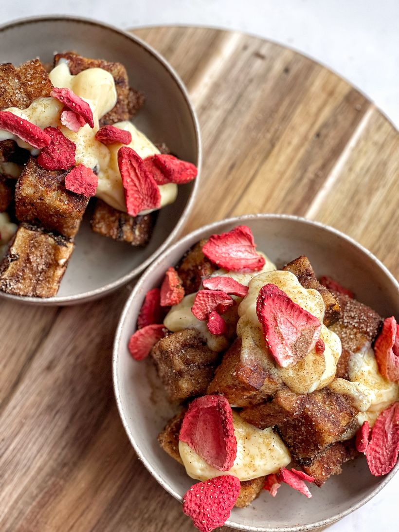 French toast protein bites