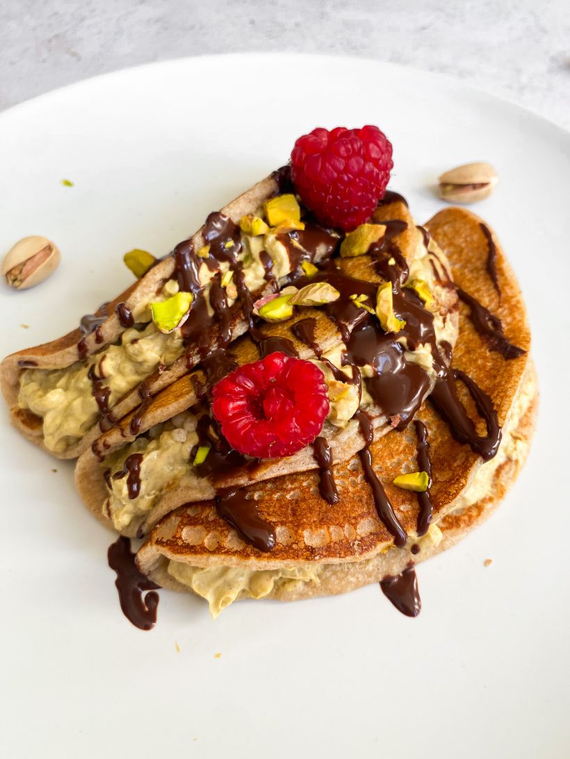 Dubai Chocolate Pancakes