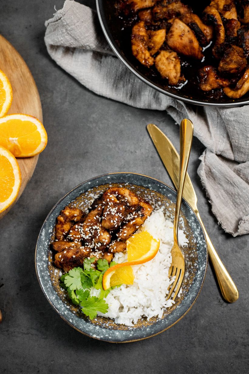 Zdravý obed s chuťou Ázie: Pomarančové kura