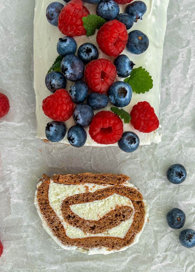 Proteinová roláda s tvarohem