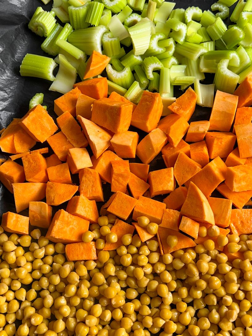 Roasted Vegetable & Chickpea Salad