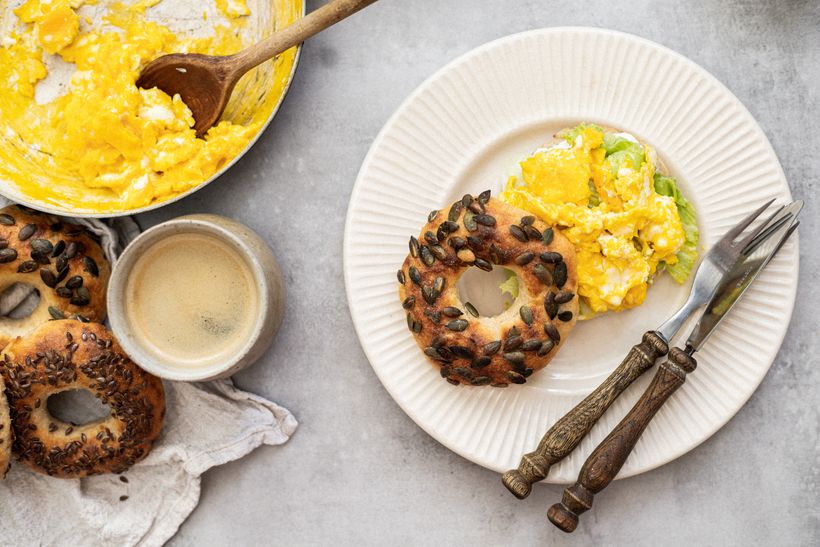 Hausgemachter Joghurt-Bagel