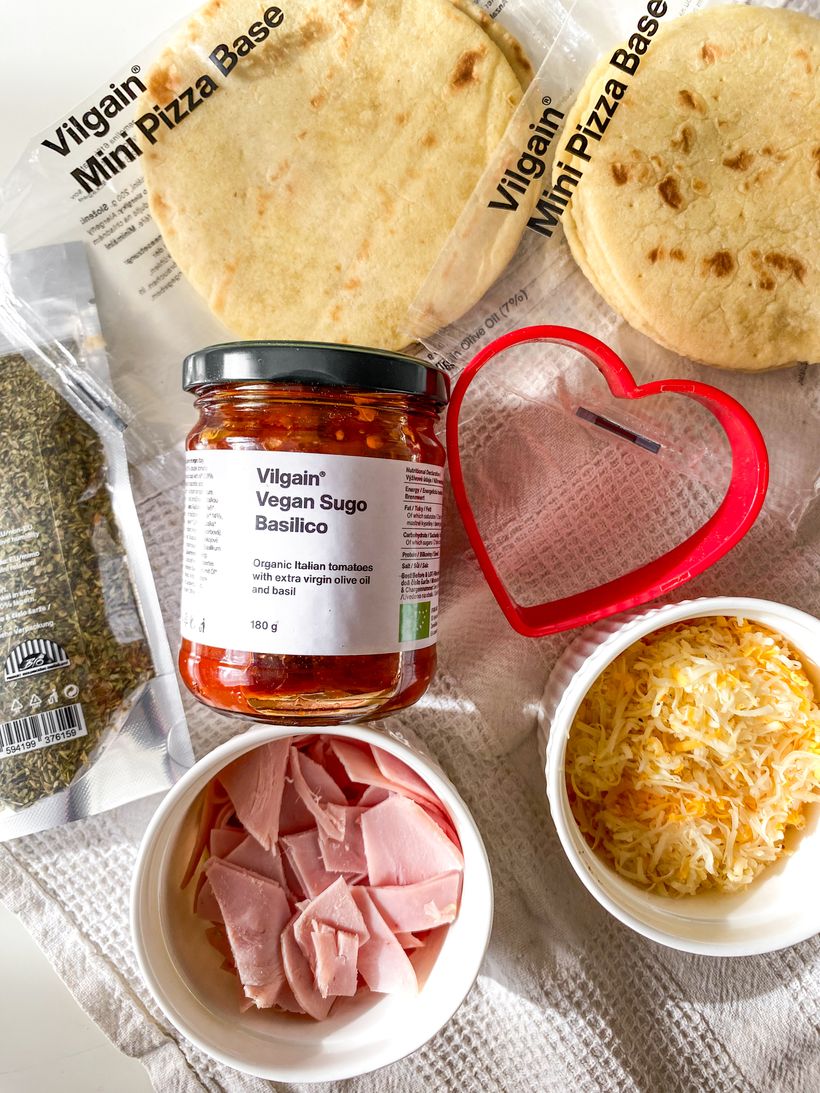 Valentýnské mini pizzy