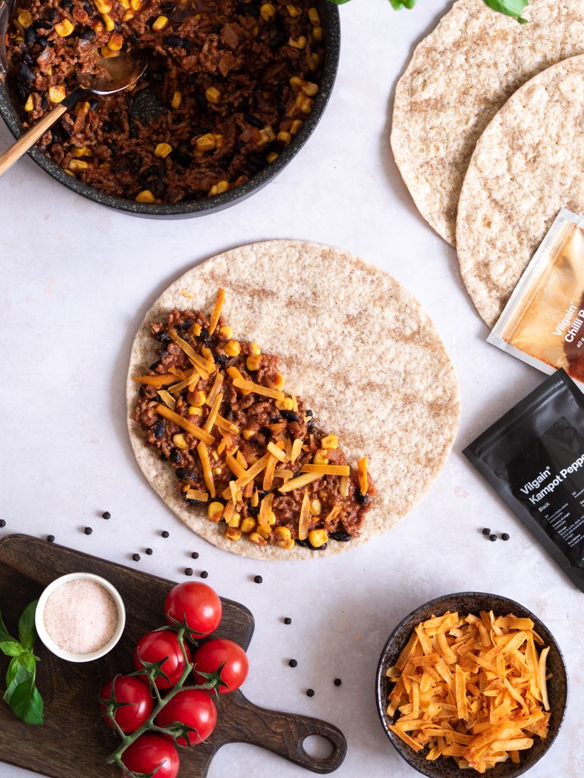 Quesadillas s Chilli con carne