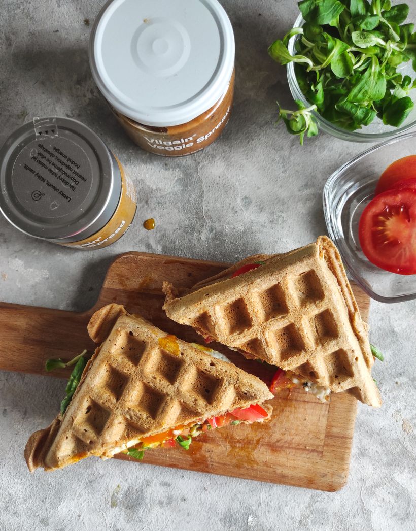 Slaný vafľový sendvič